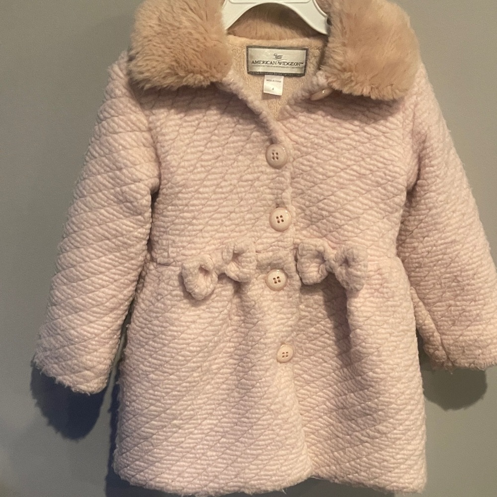 American Widgeon Pink Faux Fur Coat sz 4